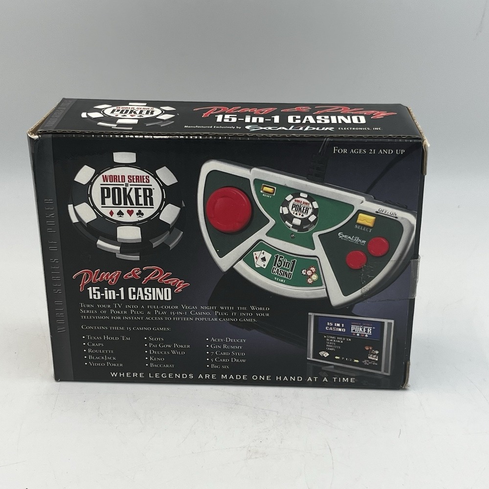 World Series of Poker-15 in 1 Casino-Plug & Play TV Video Game-Excalibur VR-15